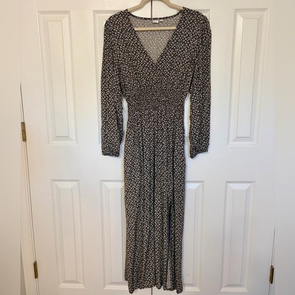 GAP Dresses & Skirts - Gap Women's Maxi Boho Brown Cream Flower Print Dress